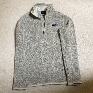 Patagonia Women’s Better Sweater 1/4 zip fleece size XS in birch white